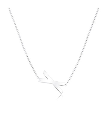 Letter X Silver Necklace SPE-5538